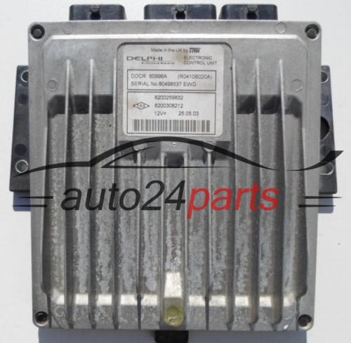 ECU CENTRALITA DE MOTOR  RENAULT MEGANE 1.5 DCI Delphi R0410B020A, 8200259832, 8200308212
