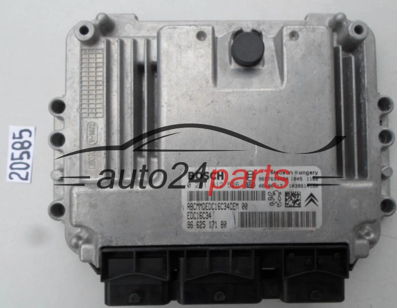 KOMPUTER STEROWNIK SILNIKA PEUGEOT 207 1.4 HDI BOSCH 0 281 012 526, 0281012526, 96 625 171 80, 9662517180, 9657699480 EDC16C34