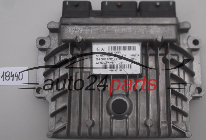 KOMPUTER STEROWNIK SILNIKA CITROEN PEUGEOT 2.0 HDI DELPHI 28094573, R0413C001F, HW 9663548180, DCM3.4