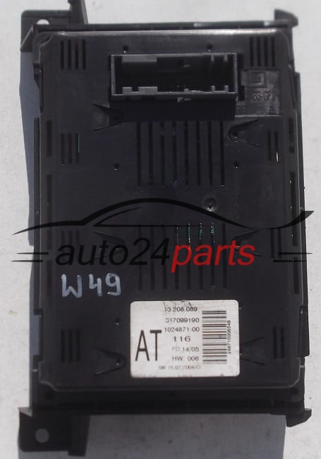 WYSWIETLACZ RADIA OPEL ASTRA H ZAFIRA 13208089 AT