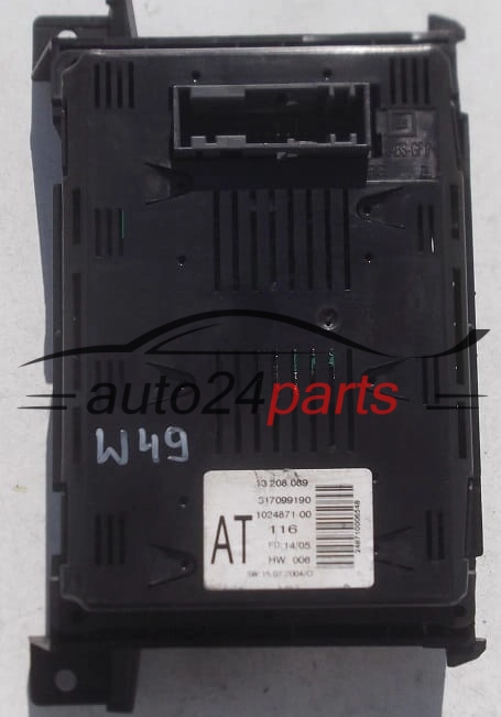 WYSWIETLACZ RADIA OPEL ASTRA H ZAFIRA 13208089 AT