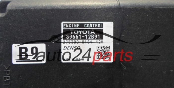 KOMPUTER STEROWNIK SILNIKA TOYOTA AURIS 89661-12B91, 8966112B91, 275300-0181, 2753000181