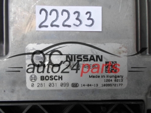 CALCULATEUR MOTEUR NISSAN X-TRAIL BOSCH 0 281 031 099, 0281031099, 23710 4BE0D, 237104BE0D