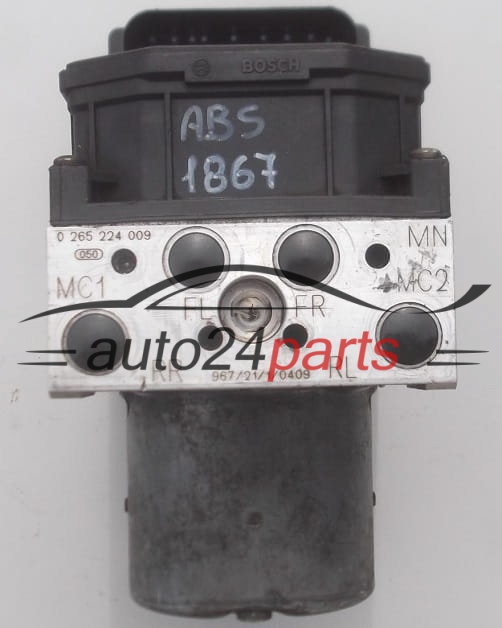 POMPE HYDRAULIQUE ET CALCULATEUR d'ABS ROVER 75 BOSCH 0 265 224 009,  0 265 900 004