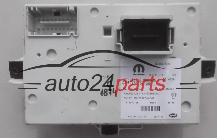 CENTRALKA MODUL STEROWNIK KOMFORTU BSI FIAT ALFA ROMEO LANCIA 52007597, 116RI-000030, 116RI000030