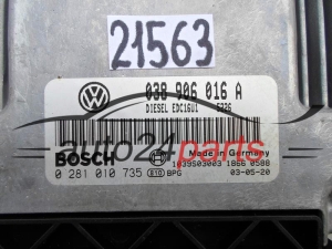 VOLKSWAGEN T5 1.9 TDI BOSCH 0 281 010 735, 0281010735, 038 906 016 A, 038906016A, EDC16U1 