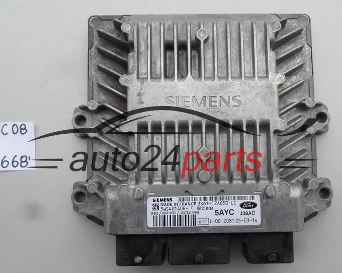 FORD FIESTA 1.4 TDCI 3S6112A650LC, 3S61-12A650-LC SIEMENS SID 804 5AYC J38AC 5WS40140E-T 5WS40140ET 