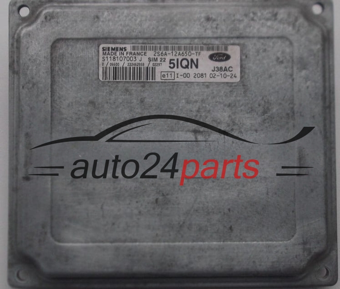 ECU CENTRALITA DE MOTOR  FORD FIESTA 1.6 SIEMENS S118107003 J,  2S6A-12A650-TF