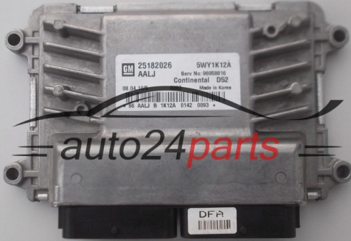 MOTORSTEUERGERÄT ECU STEUERGERÄT CHEVROLET SPARK 1.2 GM 25182026 AALJ, CONTINENTAL 5WY1K12A, D52