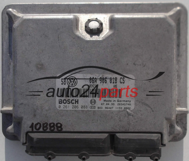 KOMPUTER STEROWNIK SILNIKA VW VOLKSWAGEN GOLF BORA 2.0 AQL 06A906018CS, 06A 906 018 CS, BOSCH 0261206088, 0 261 206 088 