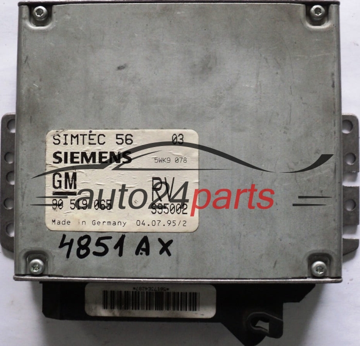 KOMPUTER STEROWNIK SILNIKA OPEL ASTRA 2.0 C18XEL 90519065, 90 519 065 RV SIMTEC 56 5WK9078, 5WK9 078