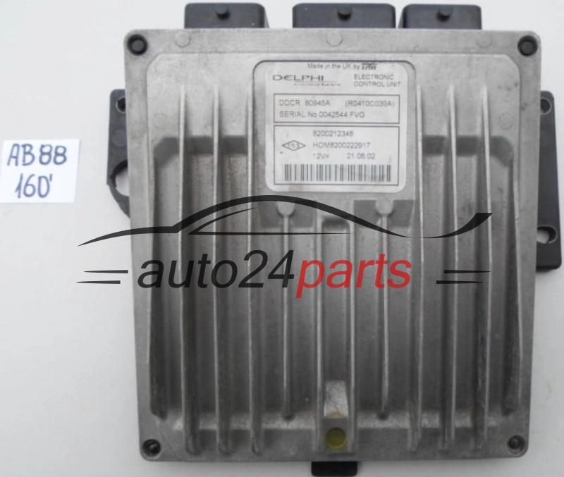 KOMPUTER STEROWNIK SILNIKA RENAULT CLIO 1.5 DCI Delphi R0410C039A, 8200212348, HOM 8200222917