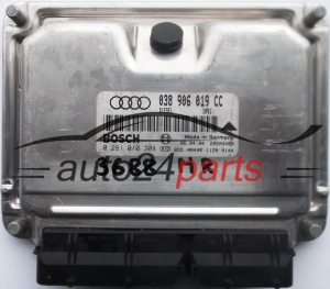KOMPUTER STEROWNIK SILNIKA AUDI A4 1.9 TDI 038906019CC, 038 906 019 CC, BOSCH 0281010304, 0 281 010 304 DIESEL 1091 28SA4489 - 3688