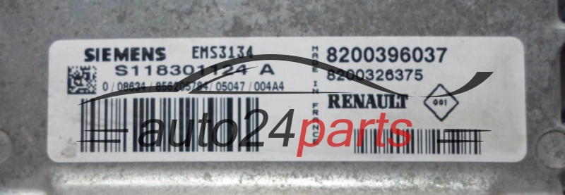 ECU CENTRALITA DE MOTOR  RENAULT KANGOO 1.6 SIEMENS S118301124 A