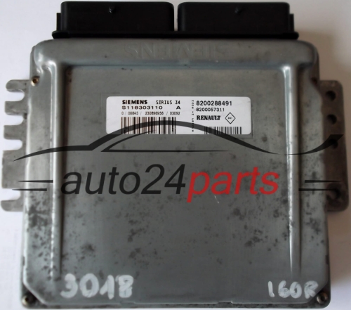 CALCULATEUR MOTEUR RENAULT SIEMENS S118303110 A,  8200288491