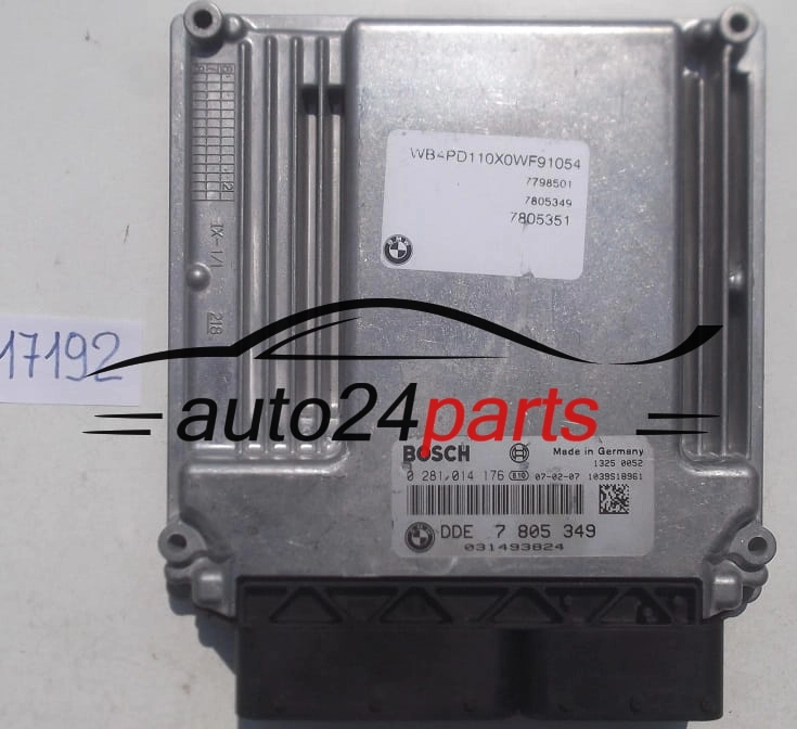 CALCULATEUR MOTEUR BMW X3 E83 2.0 D BOSCH 0 281 014 176, 0281014176, DDE 7 805 349, DDE7805349, 7805349