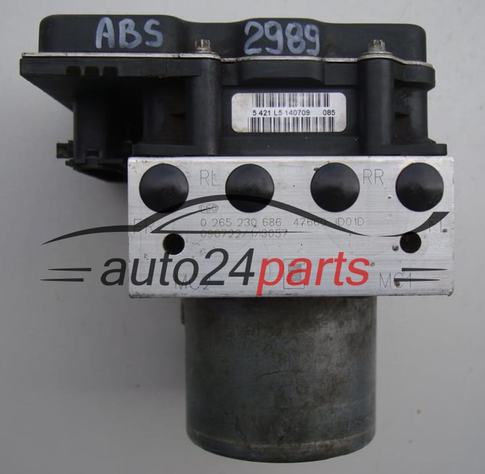 ABS PUMPE BLOCK HYDRAULIKPUMPE STEUERGERÄT NISSAN QASHQAI BOSCH 0 265 230 686, 0265230686, 47660JD01D, 0265951223