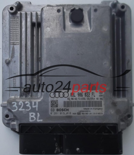 MOTORSTEUERGERÄT ECU STEUERGERÄT AUDI A6 2.0 TDI 03L 906 022 FL, 03L906022FL, 03L906022FG, 03L 906 022 FG, BOSCH 0 281 015 018, 0281015018, DIESEL EDC17CP14 CAGB 4394, 1039S33574