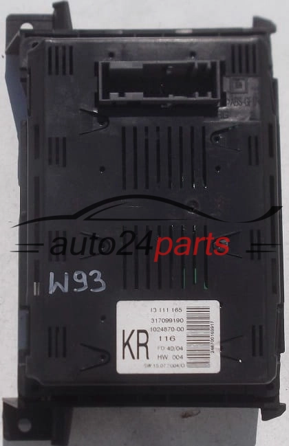 WYSWIETLACZ RADIA OPEL ASTRA H ZAFIRA B 13 111 165 KR, 13111165