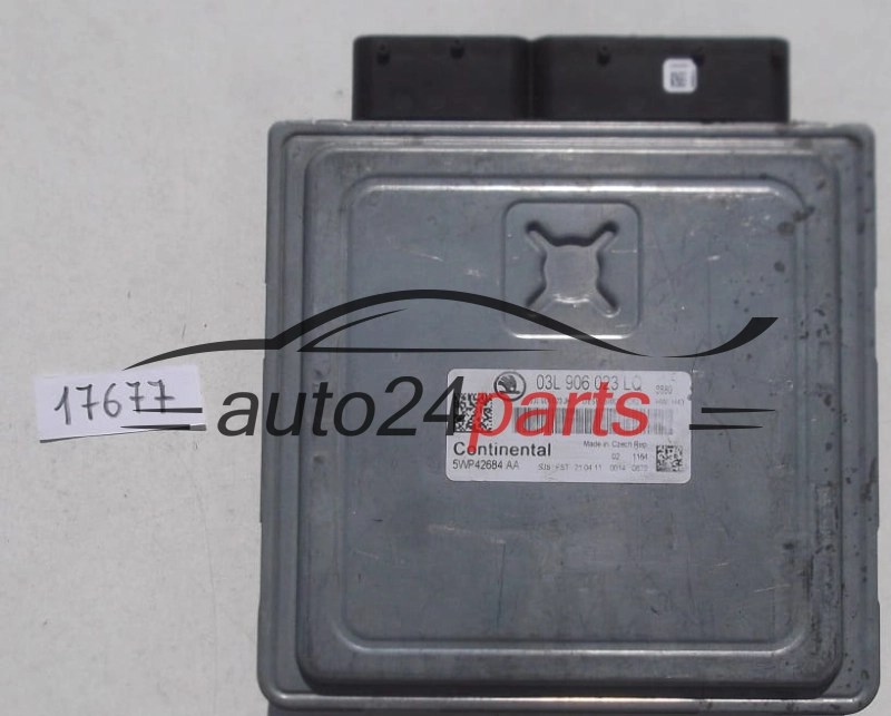 KOMPUTER STEROWNIK SILNIKA SKODA OKTAVIA 1.6 TDI 03L 906 023 LQ, 03L906023LQ, 5WP42684 AA, 5WP42684AA
