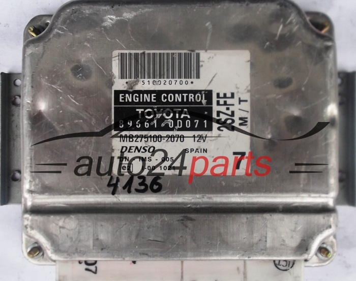MOTORSTEUERGERÄT ECU STEUERGERAT TOYOTA YARIS 1.3 2SZ-FE 896610D071