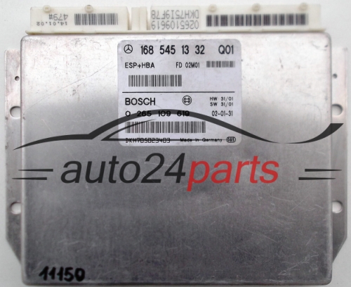 ABS STEROWNIK ESP + HBA MERCEDES W168 A-KLASA BOSCH 0265109619, 0 265 109 619, 1685451332 Q01, 168 545 13 32 