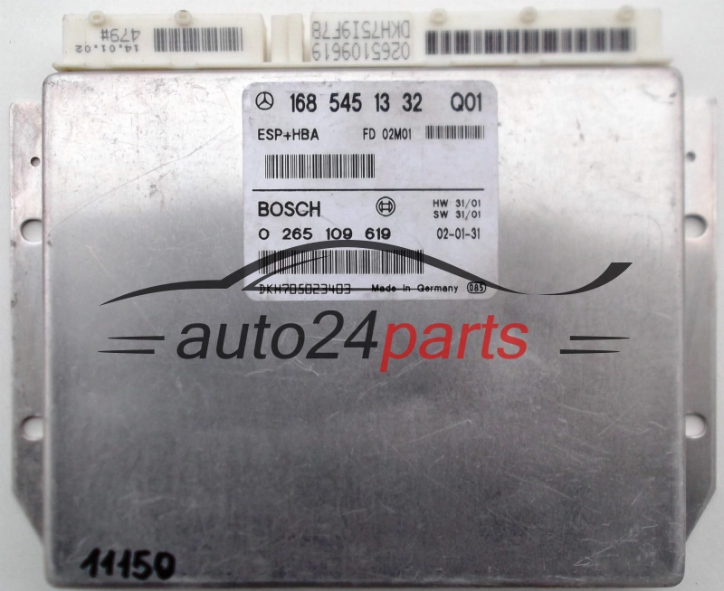 ABS STEROWNIK ESP + HBA MERCEDES W168 A-KLASA BOSCH 0265109619, 0 265 109 619, 1685451332 Q01, 168 545 13 32 