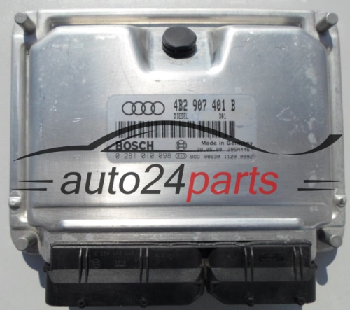 CALCULATEUR MOTEUR AUDI A6 2.5 TDI BOSCH 0 281 010 098,  4B2 907 401 B