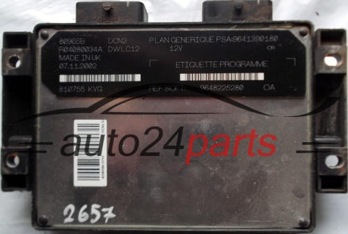 KOMPUTER STEROWNIK SILNIKA CITROEN PEUGEOT 1.9 LUCAS R04080034A PSA 9641390180 SOFT 9648225280, DCN2 DWLC12