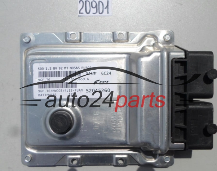 CENTRALITA DE MOTOR FIAT 500 1.2 52045260, 9GF.T6, 9GFT6