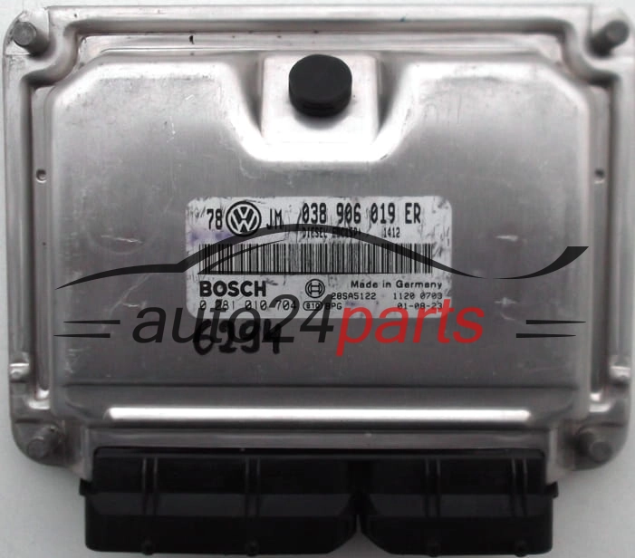 KOMPUTER STEROWNIK SILNIKA VW VOLKSWAGEN PASSAT 1.9 TDI BOSCH 0281010704, 0 281 010 704, 038906019ER, 038 906 019 ER