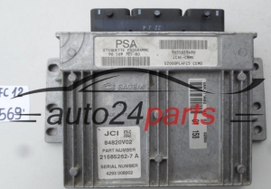 CALCULATEUR MOTEUR CITROEN PEUGEOT 21585262-7A, 215852627A, 9656972580, 9655659480