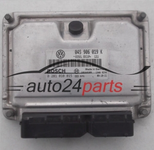 KOMPUTER STEROWNIK SILNIKA VW VOLKSWAGEN LUPO 1.2 TDI, BOSCH 0 281 010 015, 0281010015, 045 906 019 K, 045906019K - 8900, 10977