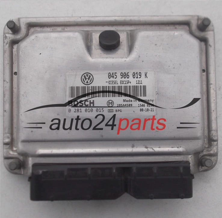 KOMPUTER STEROWNIK SILNIKA VW VOLKSWAGEN LUPO 1.2 TDI, BOSCH 0 281 010 015, 0281010015, 045 906 019 K, 045906019K