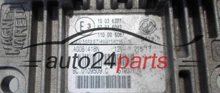 KOMPUTER STEROWNIK SILNIKA FIAT PANDA 1.2 IAW 5SF8.E7, IAW5SF8E7, 51937624 