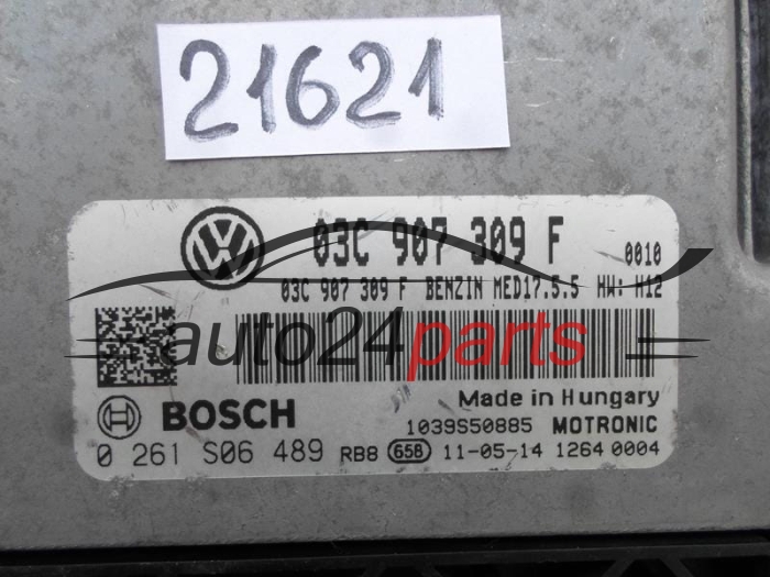  AUDI VW VOLKSWAGEN BOSCH 0 261 S06 489, 0261S06489, 03C 907 309 F, 03C907309F, MED17.5.5