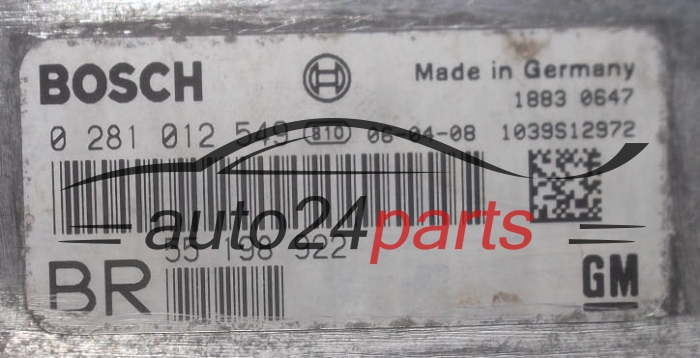 KOMPUTER STEROWNIK SILNIKA OPEL ZAFIRA 1.9 CDTI Z19DT Z19DTL Z19DTH BOSCH 0 281 012 549