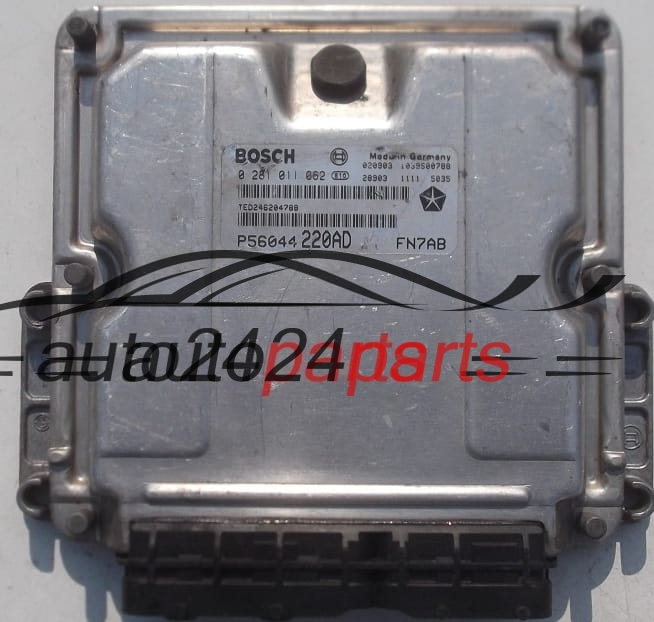 CALCULATEUR MOTEUR JEEP CHEROKEE BOSCH 0 281 011 062, 0281011062, P56044220AD, FN7AB 