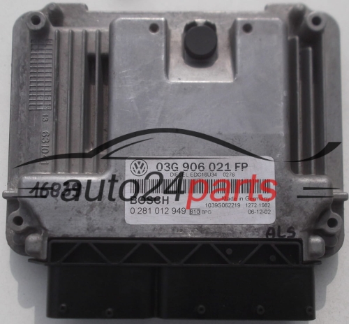 MOTORSTEUERGERÄT ECU STEUERGERAT VW VOLKSWAGEN GOLF 2.0 TDI BOSCH 0 281 012 949, 0281012949, 03G 906 021 FP, 03G906021FP