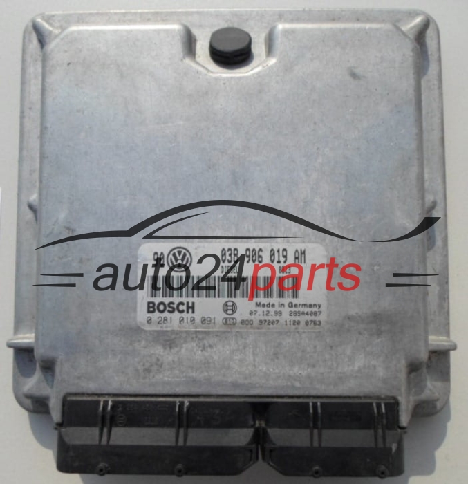 CALCULATEUR MOTEUR VOLKSWAGEN GOLF 1.9 TDI BOSCH 0 281 010 091,  038 906 019 AM