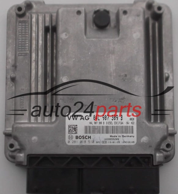 CALCULATEUR MOTEUR VOLKSWAGEN GOLF 1.6 TDI BOSCH 0 281 018 510,  04L 907 309 B