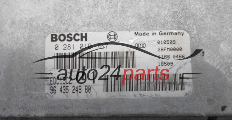 MOTORSTEUERGERÄT ECU STEUERGERÄT  PEUGEOT 206 2.0 HDI BOSCH  96 435 249 80