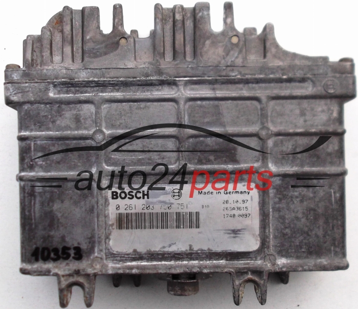 KOMPUTER STEROWNIK SILNIKA SEAT IBIZA CORDOBA 1.4 ABD BOSCH 0 261 203 750/751, 0261203750, 0261203751, 6K0 906 026 B, 6K0906026B