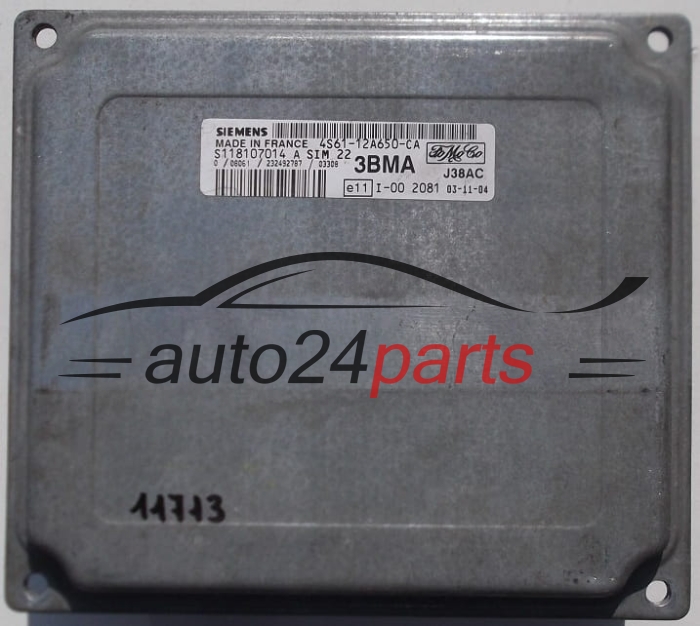 KOMPUTER STEROWNIK SILNIKA FORD FIESTA SIEMENS S118107014 A,  FoMoCo 4S61-12A650-CA