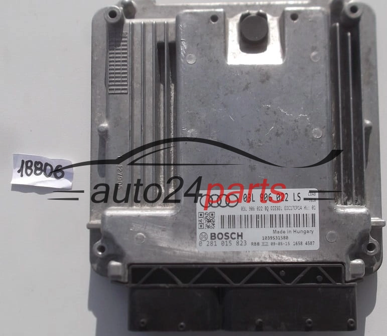 KOMPUTER STEROWNIK SILNIKA AUDI A3 2.0 TDI BOSCH 0 281 015 823, 0281015823, 03L 906 022 LS, 03L906022LS, 03L906022EG, EDC17CP14