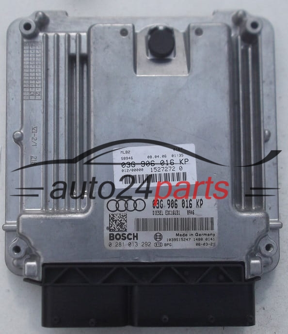 CALCULATEUR MOTEUR AUDI A4 2.0 TDI BOSCH 0 281 013 292, 0281013292, 03G 906 016 KP, 03G906016KP, EDC16U31