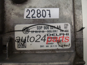 KOMPUTER STEROWNIK SILNIKA VOLKSWAGEN SEAT 1.2 TDI DELPHI 28299664, 03P 906 021 AA, 03P906021AA, DCM3.7
