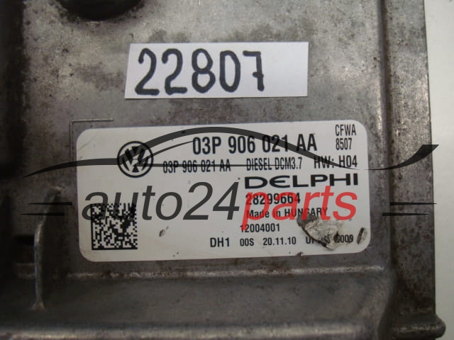 KOMPUTER STEROWNIK SILNIKA VOLKSWAGEN SEAT 1.2 TDI DELPHI 28299664, 03P 906 021 AA, 03P906021AA, DCM3.7