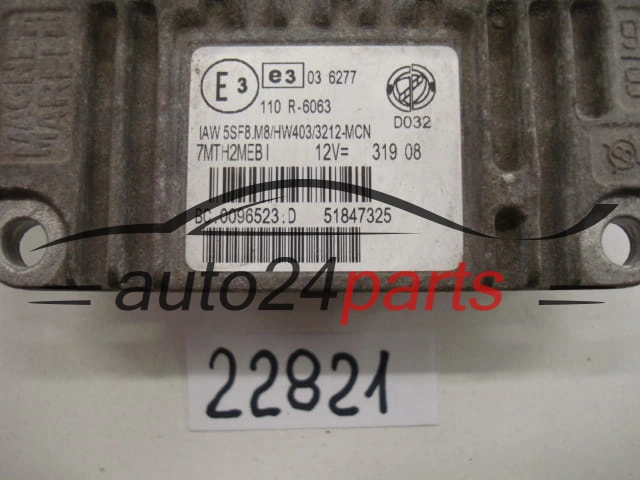 KOMPUTER STEROWNIK SILNIKA FIAT GRANDE PUNTO IAW 5SF8.M8, IAW5SF8M8, 51847325
