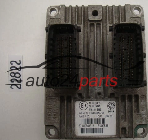 KOMPUTER STEROWNIK SILNIKA FIAT 500 1.2 Magneti Marelli IAW 5SF8.E2, IAW5SF8E2, 51899836, 110006063